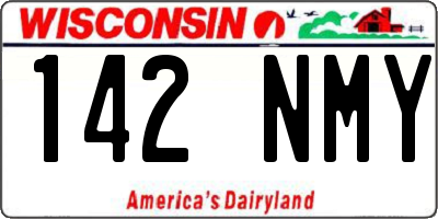 WI license plate 142NMY