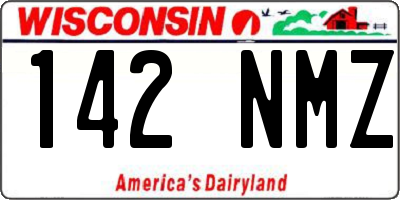 WI license plate 142NMZ