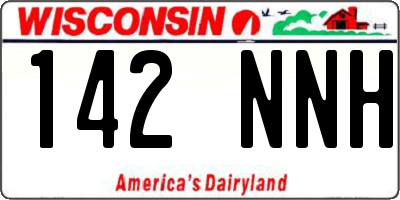WI license plate 142NNH