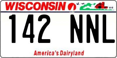 WI license plate 142NNL
