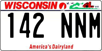 WI license plate 142NNM