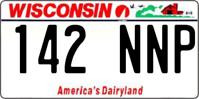 WI license plate 142NNP