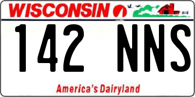 WI license plate 142NNS