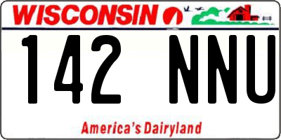 WI license plate 142NNU