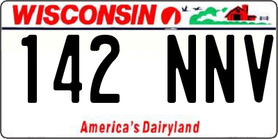 WI license plate 142NNV