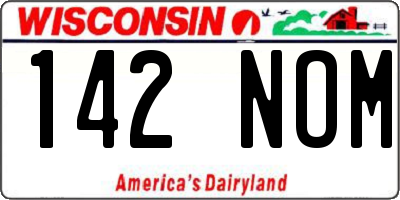WI license plate 142NOM