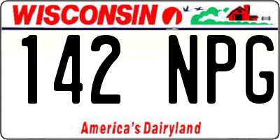 WI license plate 142NPG