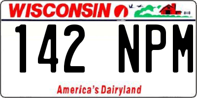 WI license plate 142NPM