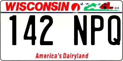 WI license plate 142NPQ