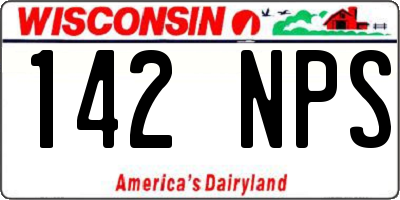 WI license plate 142NPS