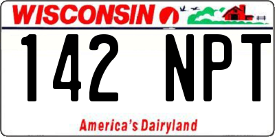 WI license plate 142NPT