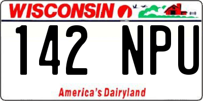 WI license plate 142NPU