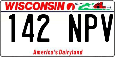 WI license plate 142NPV