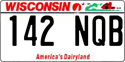 WI license plate 142NQB