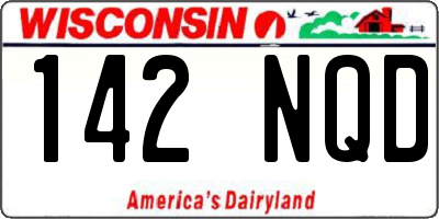 WI license plate 142NQD
