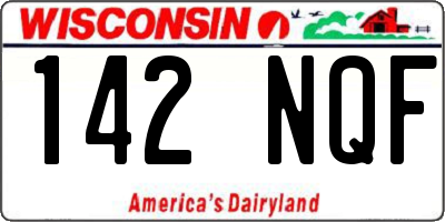 WI license plate 142NQF