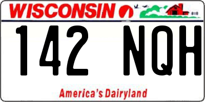 WI license plate 142NQH