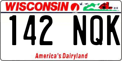 WI license plate 142NQK
