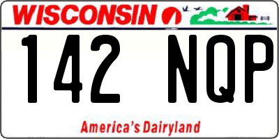 WI license plate 142NQP