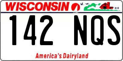 WI license plate 142NQS