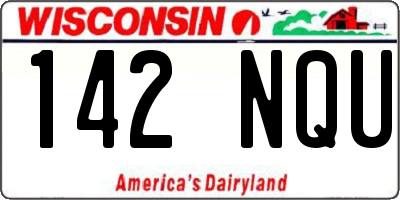WI license plate 142NQU