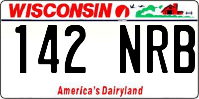 WI license plate 142NRB