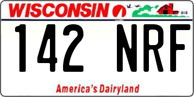WI license plate 142NRF
