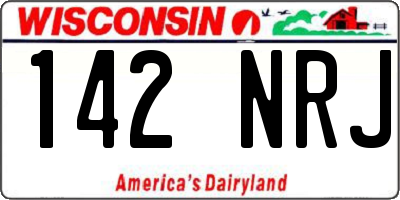 WI license plate 142NRJ