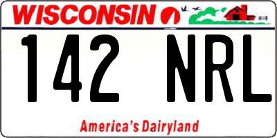 WI license plate 142NRL