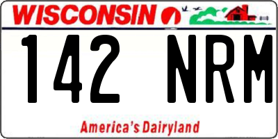 WI license plate 142NRM