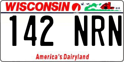 WI license plate 142NRN