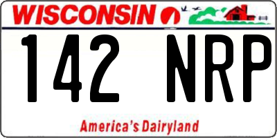 WI license plate 142NRP