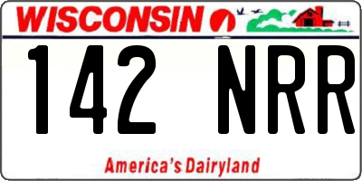 WI license plate 142NRR