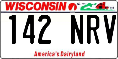 WI license plate 142NRV