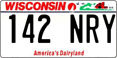 WI license plate 142NRY