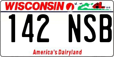 WI license plate 142NSB