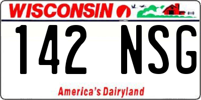 WI license plate 142NSG