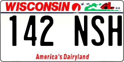 WI license plate 142NSH