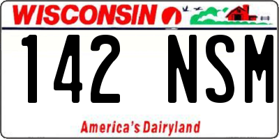 WI license plate 142NSM