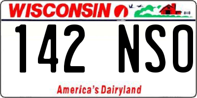 WI license plate 142NSO