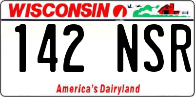 WI license plate 142NSR