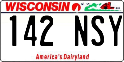 WI license plate 142NSY