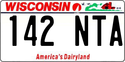 WI license plate 142NTA