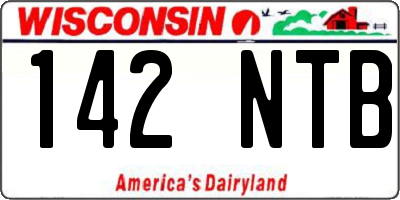 WI license plate 142NTB