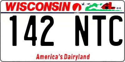 WI license plate 142NTC