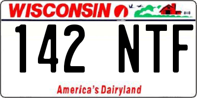 WI license plate 142NTF