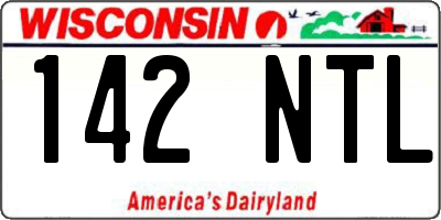 WI license plate 142NTL