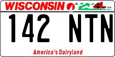 WI license plate 142NTN