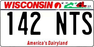 WI license plate 142NTS
