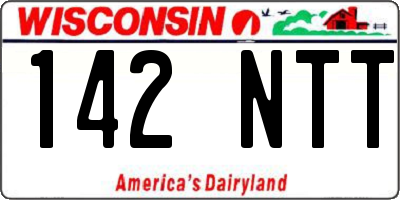 WI license plate 142NTT